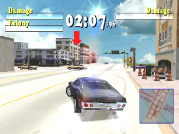 Driver - Sennyuu! Car Chase Daisakusen (JP) screen shot game playing